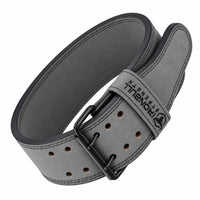 #color_grey | Iron Bull Strength 10mm double prong lifting belt in grey, front view