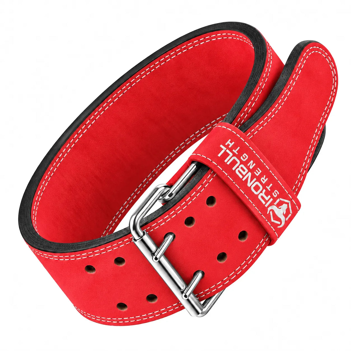 #color_pink | Iron Bull Strength 10mm double prong lifting belt in pink, front view