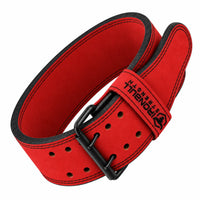 #color_red | Iron Bull Strength 10mm double prong lifting belt in red, front view