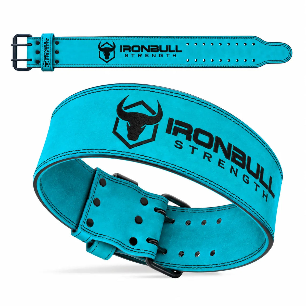 #color_olympic-blue | Iron Bull Strength 10mm powerlifting belt in blue, front view