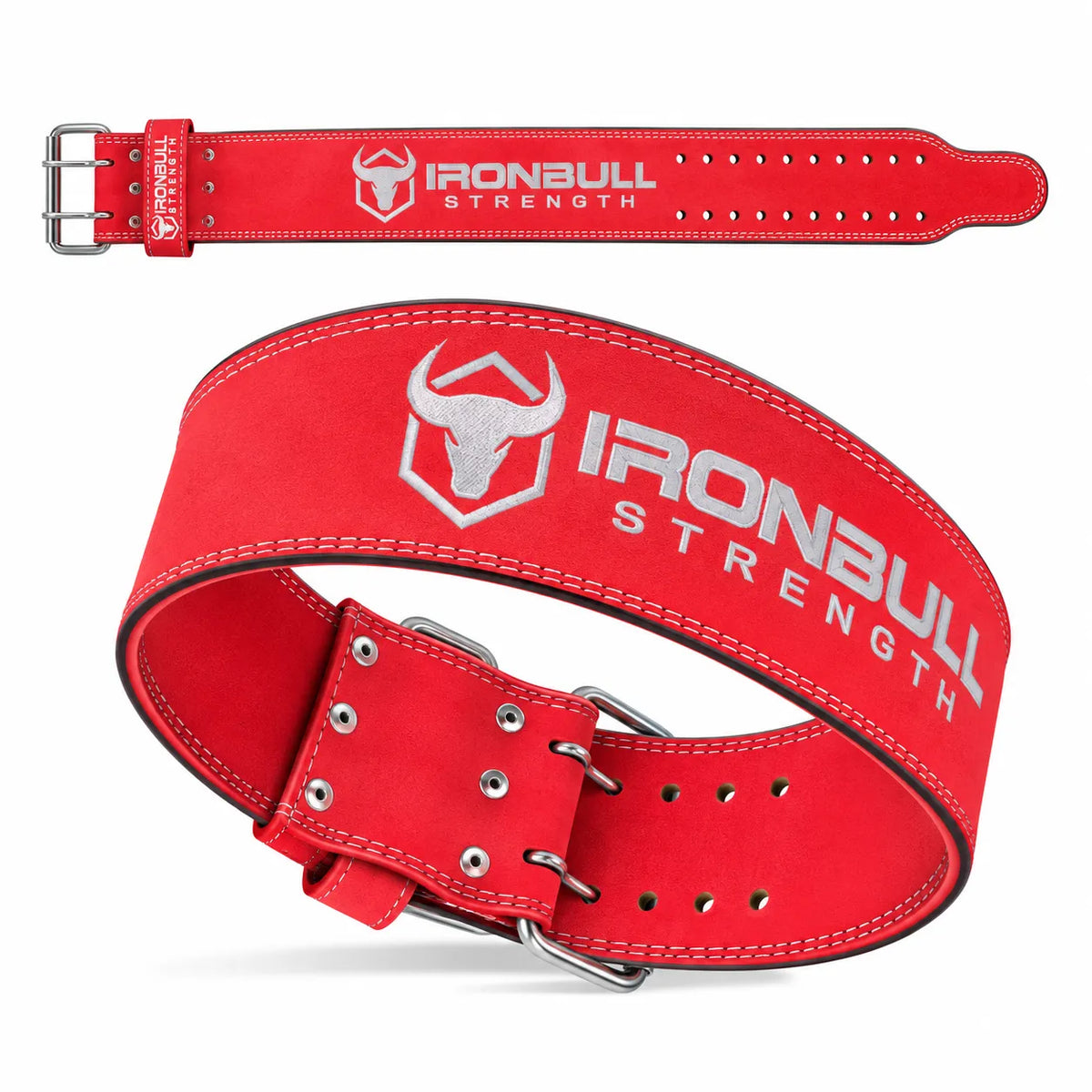 #color_pink | Iron Bull Strength 10mm powerlifting belt in pink, front view