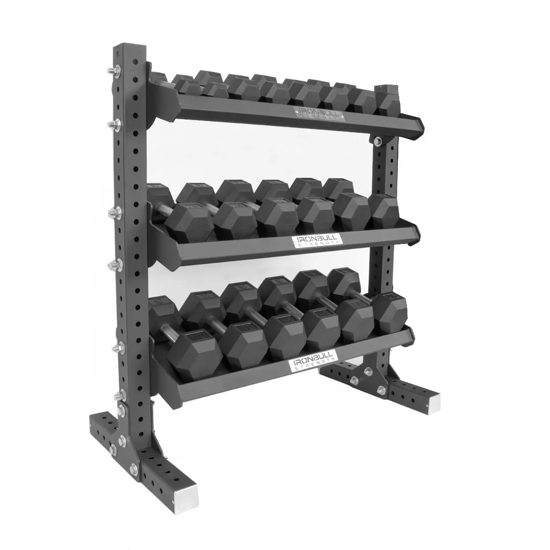 Hex Dumbbell Set With Rack | 5-50LB + 3-Tier