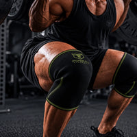 #color_black-milspec-green | Iron Bull Strength 7mm knee sleeves for lifting in green