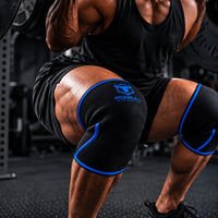 #color_black-olympic-blue | Iron Bull Strength 7mm knee sleeves for lifting in blue
