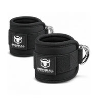 #color_black | Iron Bull Strength ankle straps in black, multi view