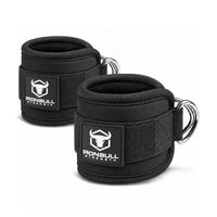 #color_black | Iron Bull Strength ankle straps in black, multi view