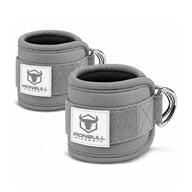 #color_grey | Iron Bull Strength ankle straps in black, multi view