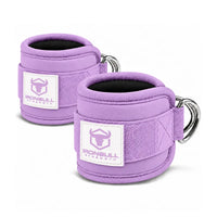 #color_lavender | Iron Bull Strength ankle straps in black, multi view