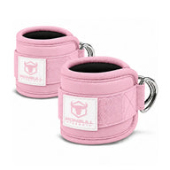 #color_pink | Iron Bull Strength ankle straps in black, multi view