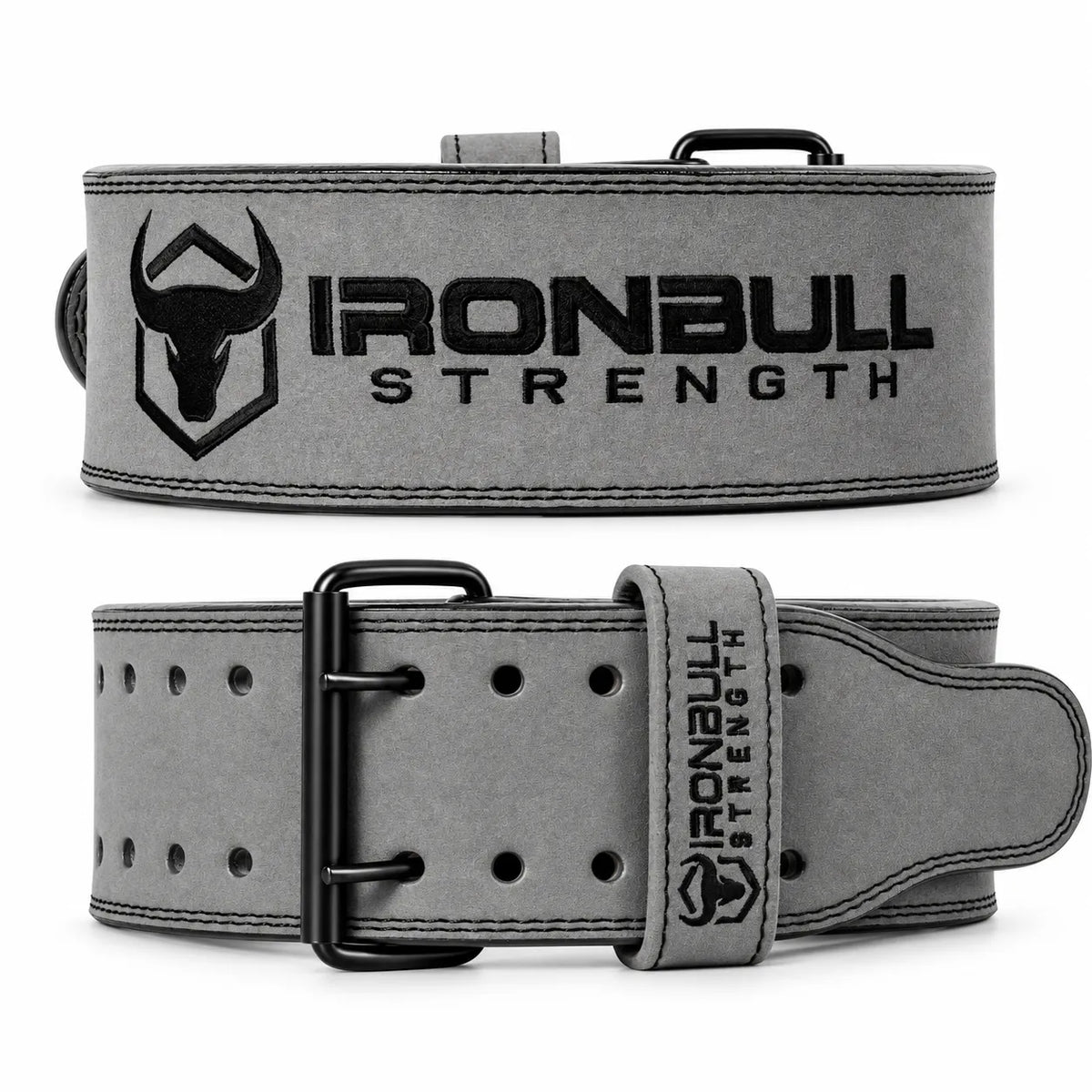 #color_grey | Iron Bull Strength 10mm double prong lifting belt in milspec green, multi view