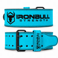 #color_olympic-blue| Iron Bull Strength 10mm double prong leather lifting belt blue