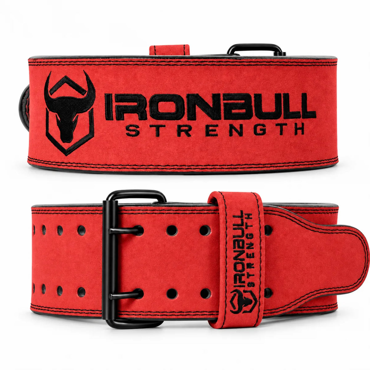 #color_red | Iron Bull Strength 10mm double prong leather lifting belt red