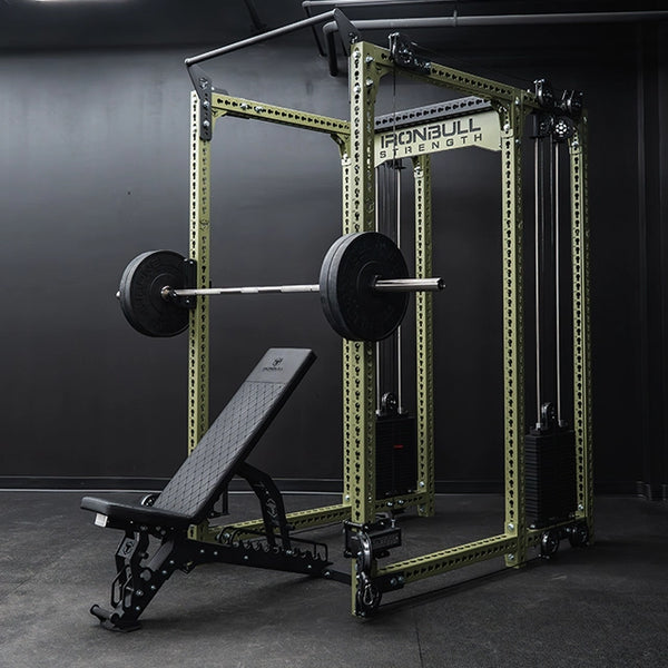 パワーラック Power Rack w/ Storage & Flip Down Safeties | Home Gym Power Rack