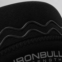 #color_black-gray | Close-up of anti-slip feature on Iron Bull Strength 7mm knee sleeves
