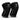 #color_black-gray | Iron Bull Strength 7mm knee sleeves in black, front view

