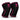 #color_black-pink | Iron Bull Strength 7mm knee sleeves in black, front view
